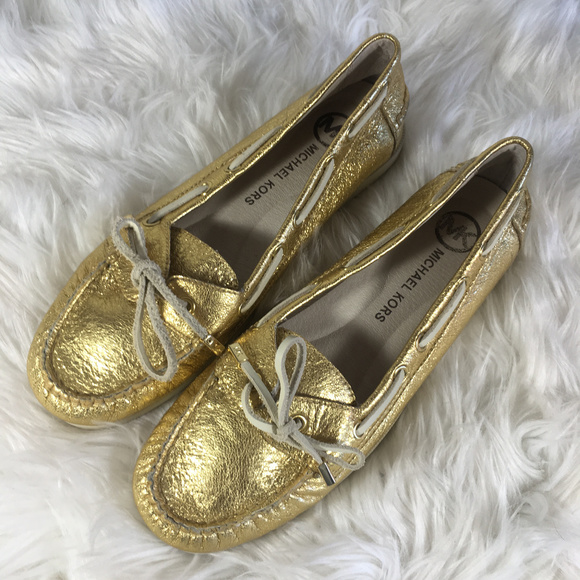 Michael kors gold loafers Clearance